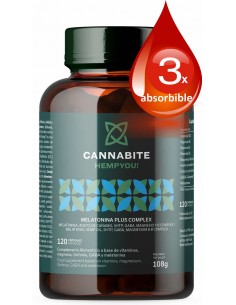 Melatonina Plus complex 120 capsulas Cannabite Hempyou